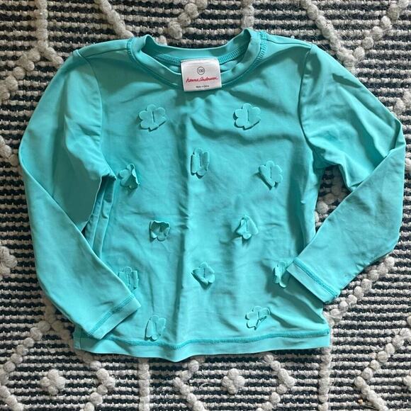 Hanna Andersson Girls Swim Shirt / Rash Guard Size 100 / 4 Years - Picture 1 of 3